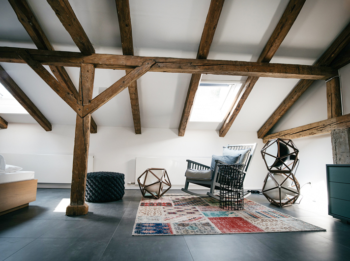 Maisonette Schlafzimmer 2 arthotel Blaue Gans Salzburg