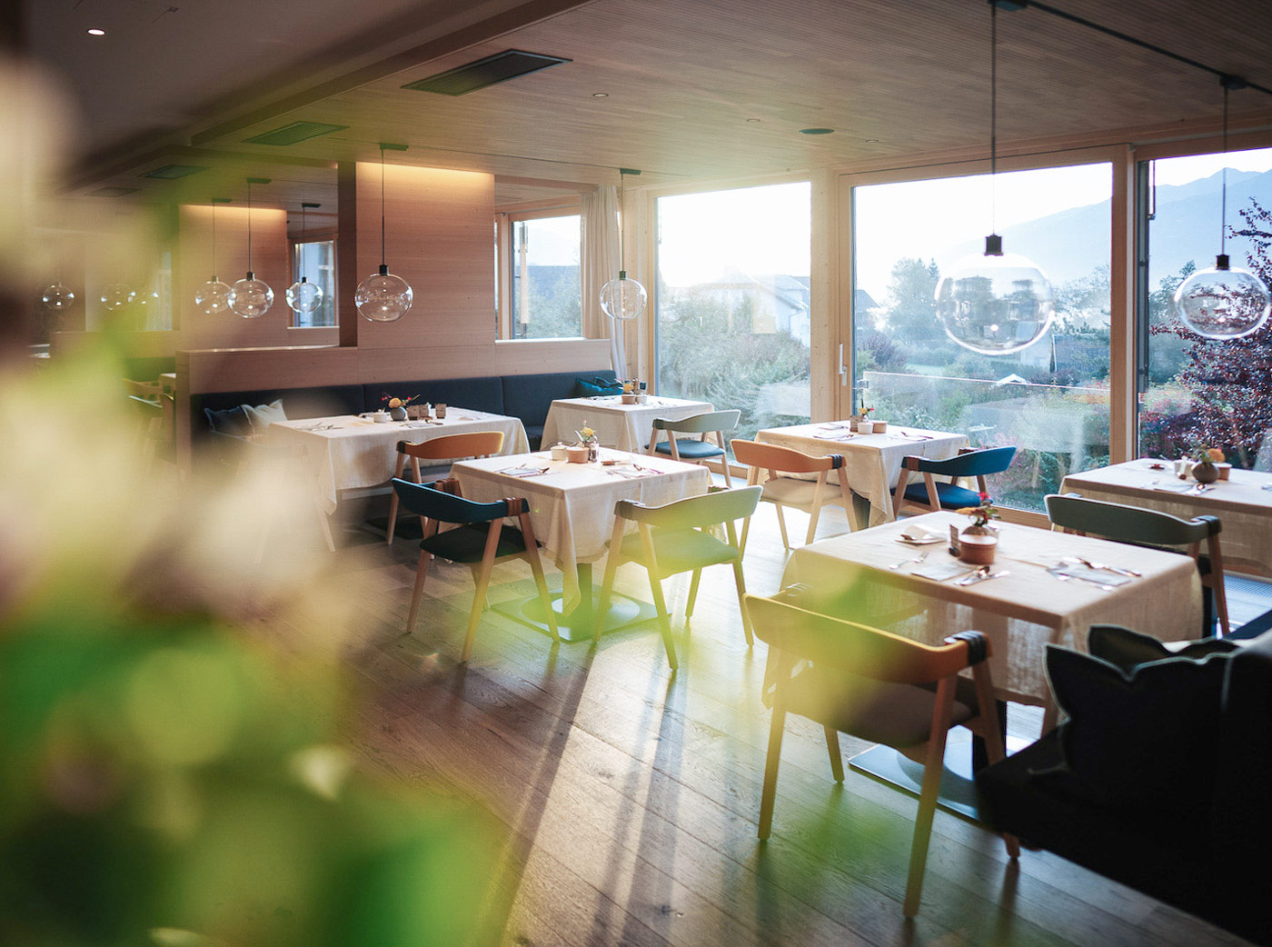 The beautiful dining room. 